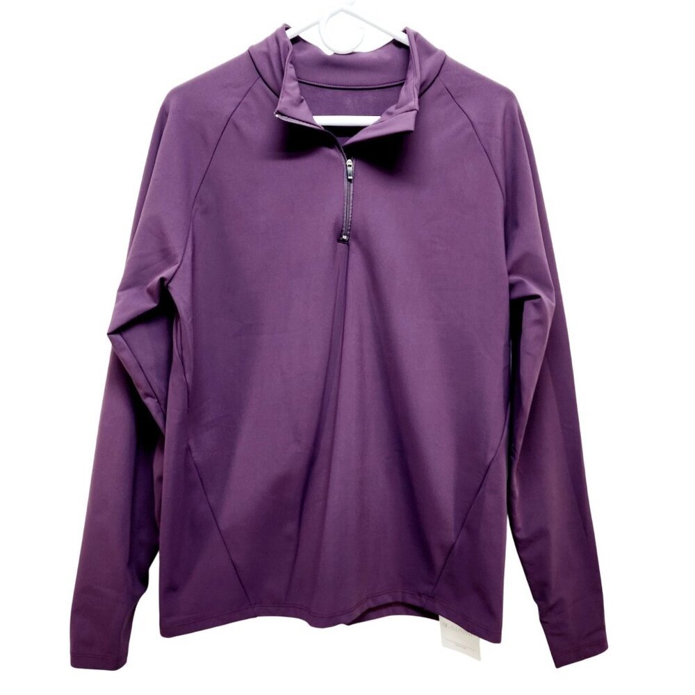 Big Elephant Purple Long Sleeve 1/4 Zip Pullover Top Size XL
